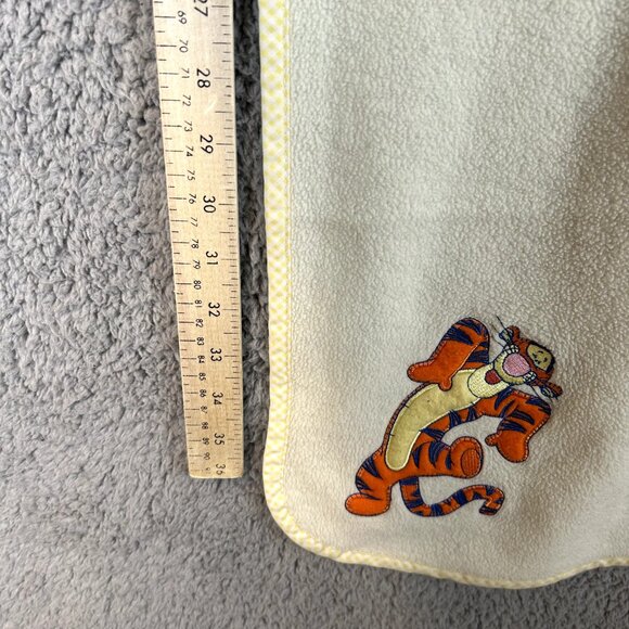 Tigger Winnie The Pooh Baby Embroidered Blanket 36x32 Rare Disney Cover - Picture 4 of 6